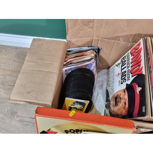 488 - A box of vinyl LP Albums and Singles including Little Richard, Barbra Streisland, Shirley Bassey, et... 