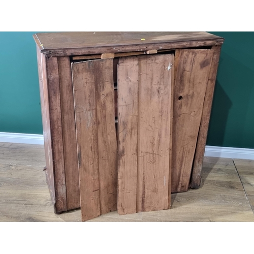 533 - A Victorian mahogany Chest of two short and three long drawers, 3ft 10in W x 3ft 10in H, A/F, (R5)