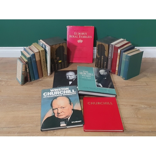 572 - A tray of Books to include a quantity of Sir Winston Churchill interest and a collection of Sherlock... 