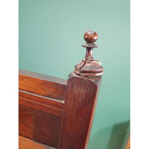 655 - A Victorian rosewood and inlaid Credenza with mirror back above single drawer and pair of cupboard d... 