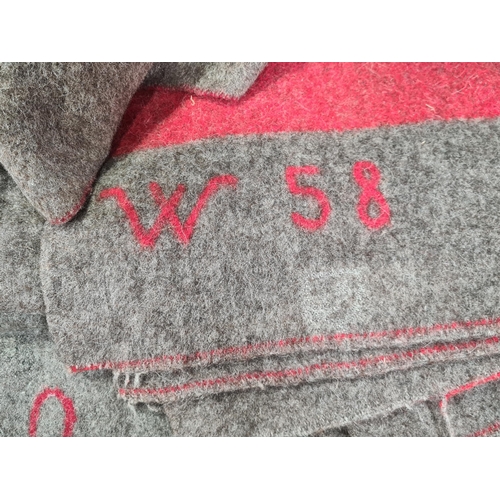 710 - Three vintage woolen Red Cross Blankets (R9)