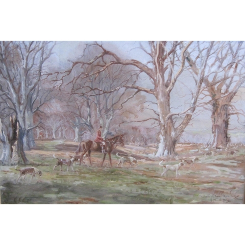 356 - E. MEADE KING. Clifton -on-Teme (Hunt), Kyre Park, signed, watercolour, 15 x 20 in (R5)