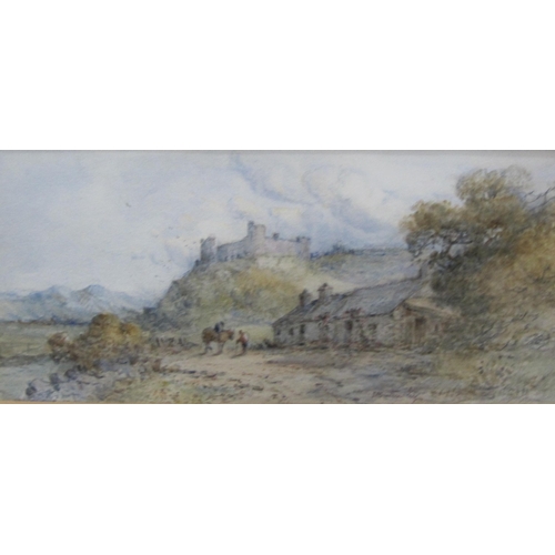 374 - FOLLOWER OF DAVID COX. An extensive Landscape witha farmer and plough horses, a view to a distant to... 