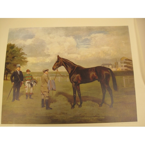 387 - A set of six colour lithographs from  'The Derby Portfolio' depicting the racehorses Mill Reef, Barh... 