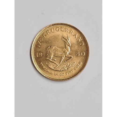 152 - South Africa Gold 1/4 Krugerrand 1980