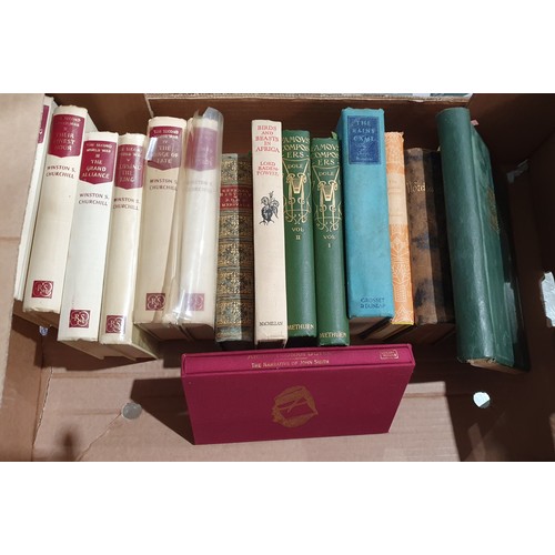 344 - Box of Books including Limited edition Arthur Conan Doyle, The Narrative of John Smith 50/250, Winst... 