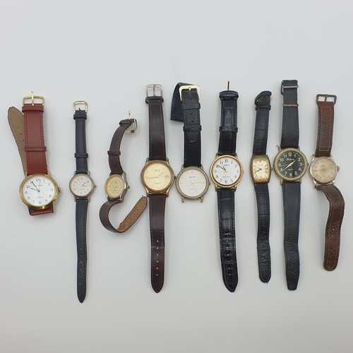 154 - A collection of mostly quartz Wristwatches