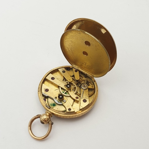 259 - A Continental antique Pocket Watch by Muret, Geneve in 18ct gold engraved case having gold engraved ... 