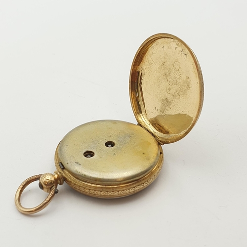 259 - A Continental antique Pocket Watch by Muret, Geneve in 18ct gold engraved case having gold engraved ... 