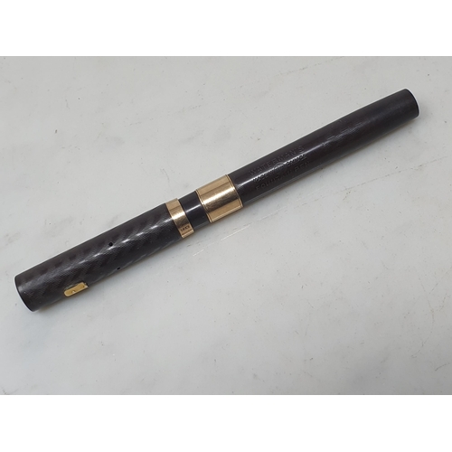 144 - A George V 9ctgold mounted Waterman 