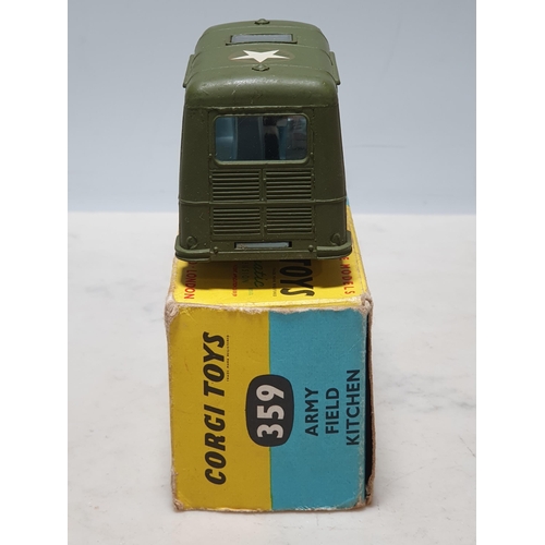 4 - A Boxed Corgi Toys Army Field Kitchen Van No 358, Box A/F. (Cab).