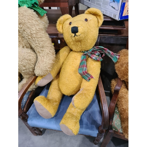 40 - Four large Display Teddy Bears, one on a stand and the other three with fittings for a stand (R2)