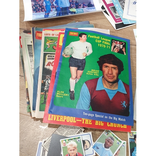 46 - A box containing Football related Ephemera, double video set, History of Manchester United, a colour... 