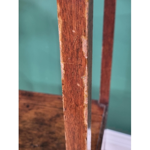 487 - A 19th Century rosewood Tripod Table with petal shaped top and a mahogany two tier Stand (R6)