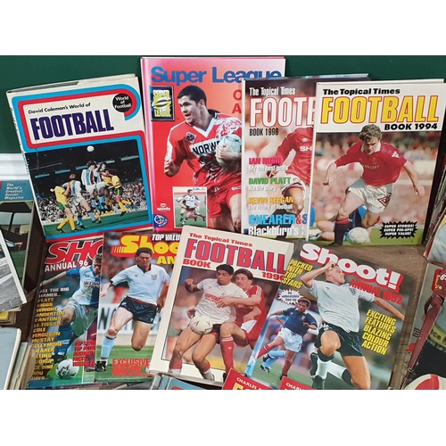 49 - Two Boxes containing Football and Rugby related Magazines and Annuals (R2)