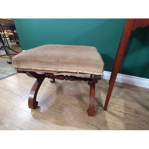 493 - An antique elm Side Table with single fitted drawer above shaped frieze and raised on square tapered... 