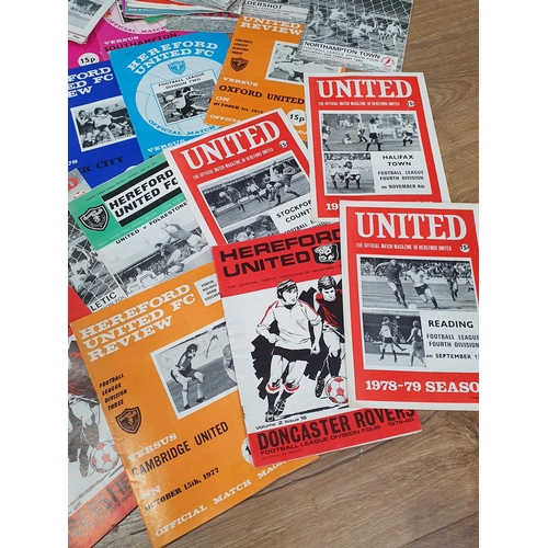 50 - A collection of Football Programmes mainly Hereford United FC, three Hereford United Coffee Mugs and... 