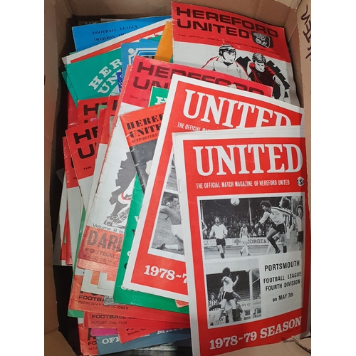 50 - A collection of Football Programmes mainly Hereford United FC, three Hereford United Coffee Mugs and... 