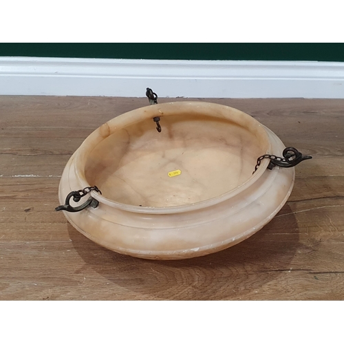 583 - An alabaster suspended Ceiling Bowl, 16in Diam. (R6)