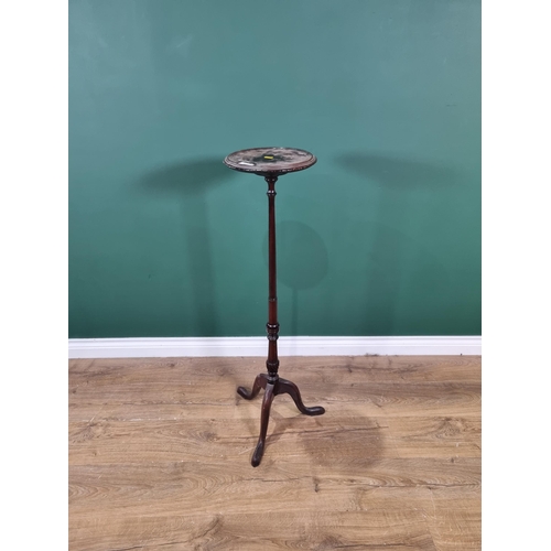 641 - A mahogany Plantstand with slender column and tripod base, 3ft 4in H (R2)