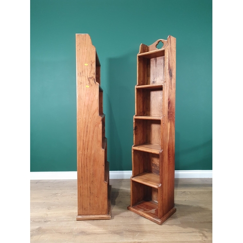 652 - A pine open Waterfall Bookcase, 59