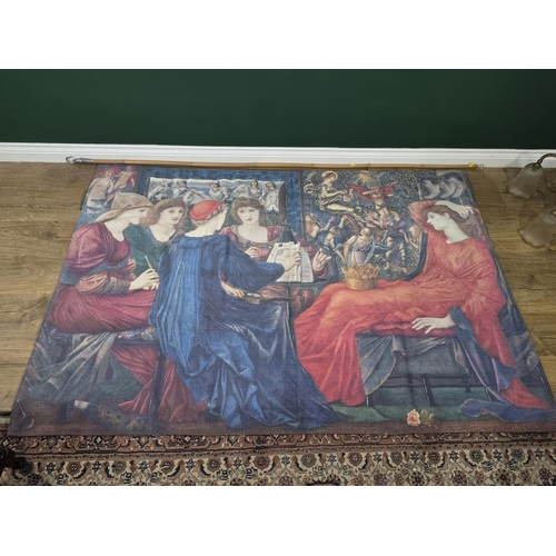 798 - A large decorative Wall Hanging, after Sir Edward Coley Burne Jones, deplicting his famous painting ... 