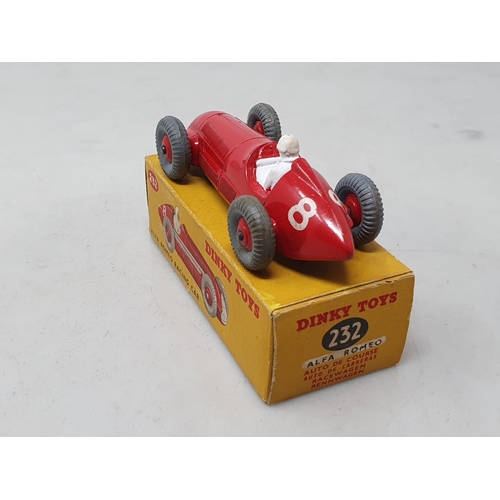 1443 - A boxed Dinky Toys No.232 Alfa Romeo Racing Car, Nr M, box Ex plus