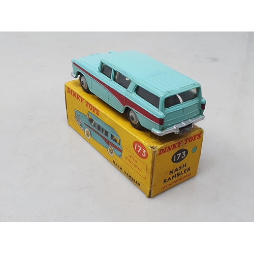 1458 - A boxed Dinky Toys No.173 turquoise Nash Rambler, Ex, box VG-Ex