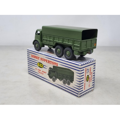 1459 - A boxed Dinky Supertoys No.622 10-ton Army Truck, Ex, box Ex