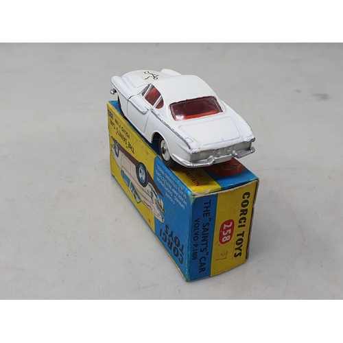 1498 - A boxed Corgi Toys No.258 Volvo P.1800 The 'Saints' Car, Ex plus, box Ex