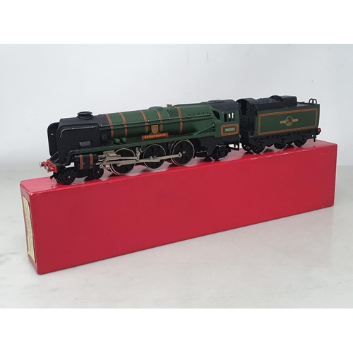 1003 - A boxed Hornby Dublo Export 2335 'Barnstaple' Locomotive, M, no signs of use to wheels. Box in super... 