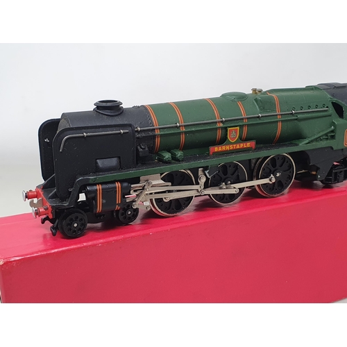 1003 - A boxed Hornby Dublo Export 2335 'Barnstaple' Locomotive, M, no signs of use to wheels. Box in super... 