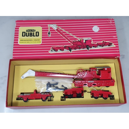 1005 - A boxed Hornby Dublo Export 4820 gloss Breakdown Crane, M showing no signs of use to wheels, fitted ... 