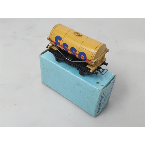 1011 - A boxed pre-war Hornby Dublo D1 buff 'Esso' Tanker, in superb condition with no signs of fatigue to ... 