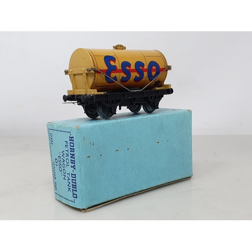 1011 - A boxed pre-war Hornby Dublo D1 buff 'Esso' Tanker, in superb condition with no signs of fatigue to ... 