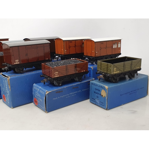 1020 - Five boxed Hornby Dublo NE Wagons including High-sided Coal, and five LMS Wagons including a Meat Va... 