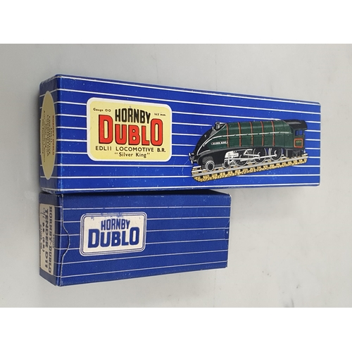 1033 - A boxed Hornby Dublo EDL11 matt 'Silver King' Locomotive, M, showing now signs of use to wheels or p... 