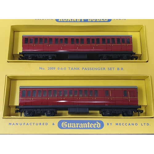 1055 - A boxed Hornby Dublo 2009 0-6-0T Passenger Set, very late production version with plastic buffer hea... 