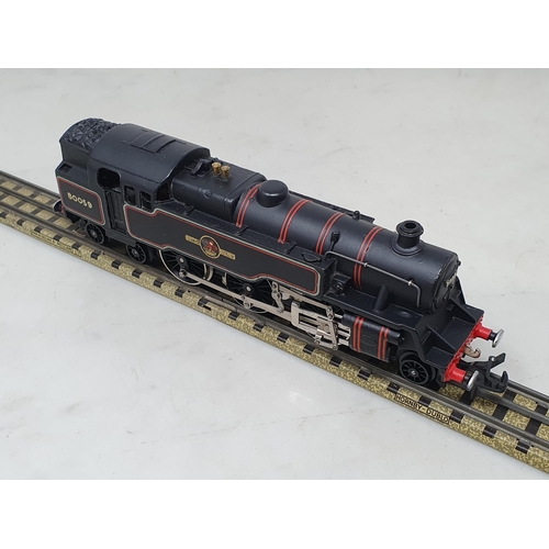 1059 - A boxed Hornby Dublo 3218 2-6-4T with rare forward facing emblems, M, showing no signs of use, box E... 