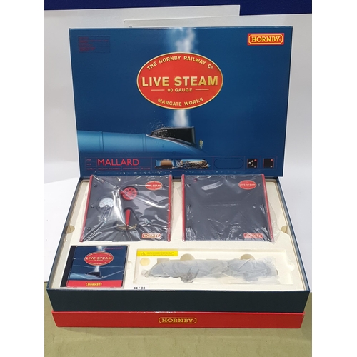 1236 - A boxed Hornby 00 gauge live steam A4 Locomotive 'Mallard' Set with controllers and track, complete ... 