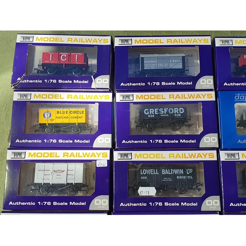 1242 - Nineteen boxe Dapol and one Oxford Rail 00 gauge private owner Plank Wagons including Clee Hill, etc... 