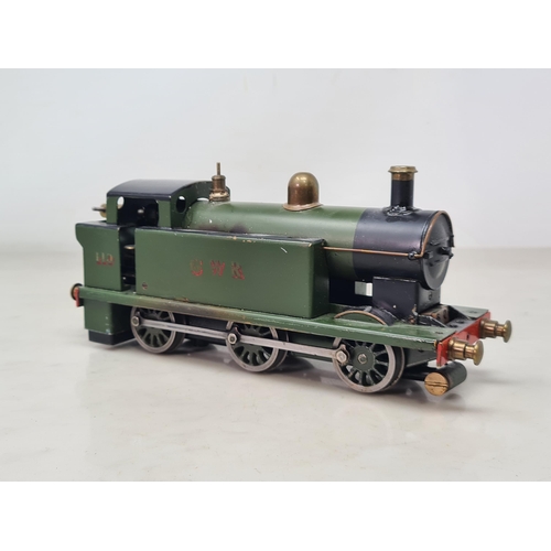 1266 - An 0 gauge coarse scale live steam 0-6-0T Locomotive in G.W.R. green livery, VG