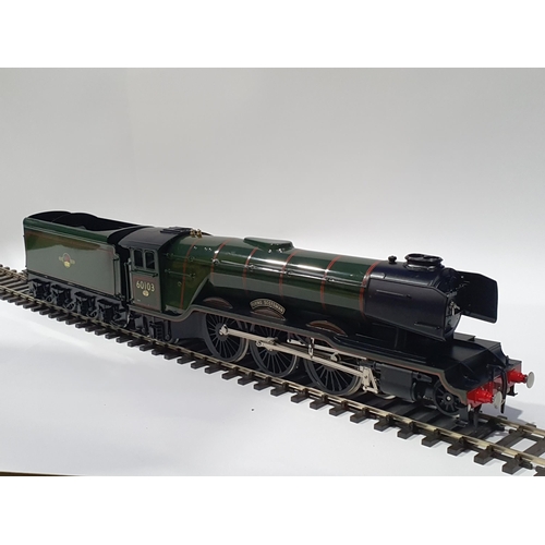 1273 - A boxed Bassett-Lowke 0 gauge 2 or 3-rail A3 Locomotive 'Flying Scotsman' in BR green livery running... 