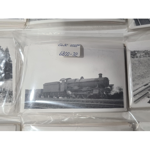 1276 - A box of Railway Photographs including G.W.R. Hall and Castle Classes, B.R. Standard Locomotives, Br... 