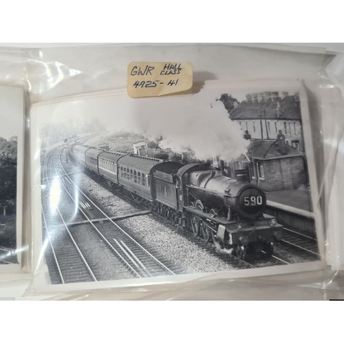 1276 - A box of Railway Photographs including G.W.R. Hall and Castle Classes, B.R. Standard Locomotives, Br... 