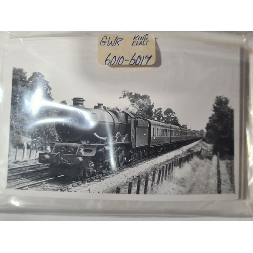 1276 - A box of Railway Photographs including G.W.R. Hall and Castle Classes, B.R. Standard Locomotives, Br... 