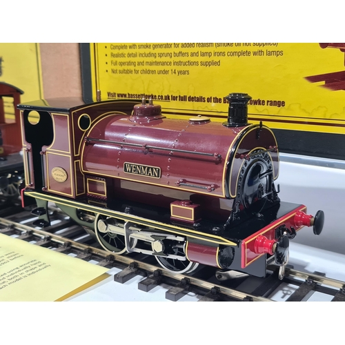 1285 - A boxed Bassett-Lowke 0 gauge 2 or 3-rail Peckett 0-4-0ST Industrial Locomotive, 'Wenman', in unsed ... 