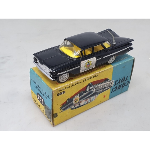 1292 - A boxed Corgi Toys No.223 Chevrolet 'State Patrol', Nr M, box Ex plus