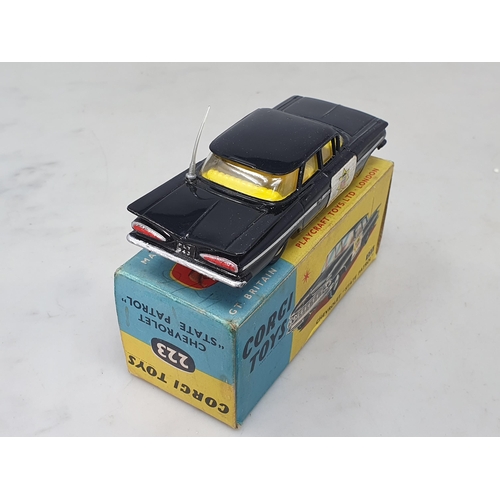 1292 - A boxed Corgi Toys No.223 Chevrolet 'State Patrol', Nr M, box Ex plus