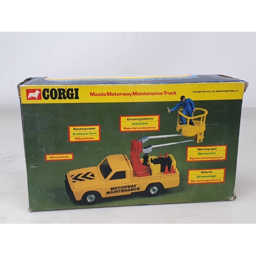 1298 - A boxed Corgi Toys No.413 Mazda Motorway Maintenance Truck, Ex plus, box Ex plus-Nr M